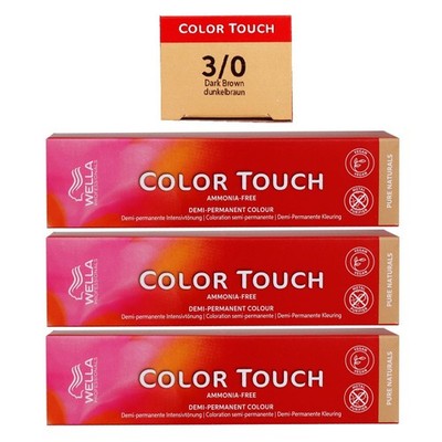 Wella Color Touch 3 x 60 ml 3/0 dunkelbraun Set