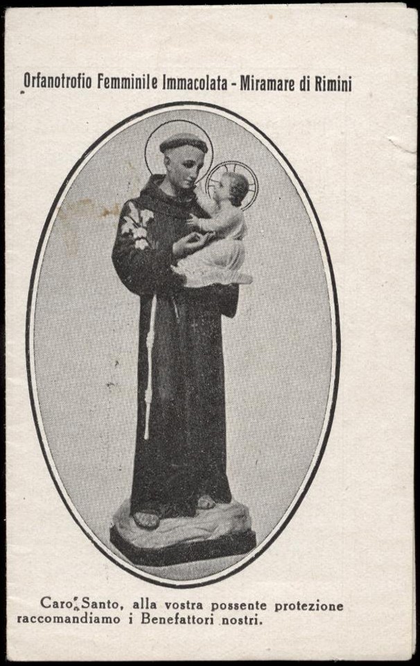 santino-holy card"S.ANTONIO DA PADOVA-MIRAMARE DI RIMINI