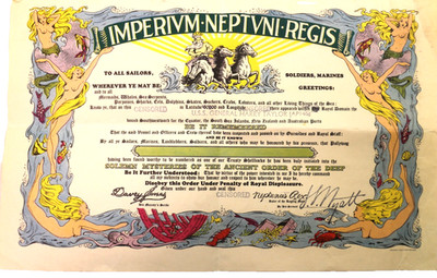 1944-1945 CENSORED Imperium Neptuni Regis Shellback U.S.S. General Harry Taylor