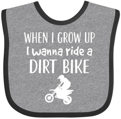 Inktastic Dirt Biking Motocross Future Dirt Biker Baby Bib Mud Racing Race Trail