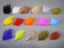 Brass Bead Head Zonker 10pcs #8 0.55g 16 Colors Handmade Rabbit Feather Jig