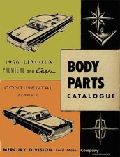 1956 Lincoln Capri Mark Ii Premier Parts Book