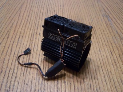 Arrma Limitless 120 8s BLX Heatsink & Dual Cooling Fans For Spektrum 46mm Motor
