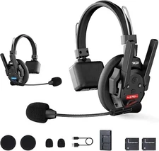 SYNCO XTALK XPRO2 Wireless Communication Headsets 2.4GHz 500m/1640ft 2 Person