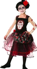 Forum Novelties Day Of The Dead Rosa Senorita Childs Costume Medium 8-10   B0992