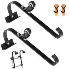 VEVOR Ladder Roof Hook Stabilizer 2 Pack with Fixed Wheel  Swivel Bar Steel