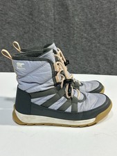 Sorel Youth Size 3 Whitney II Short Lace Winter Boots Black/ Lavender