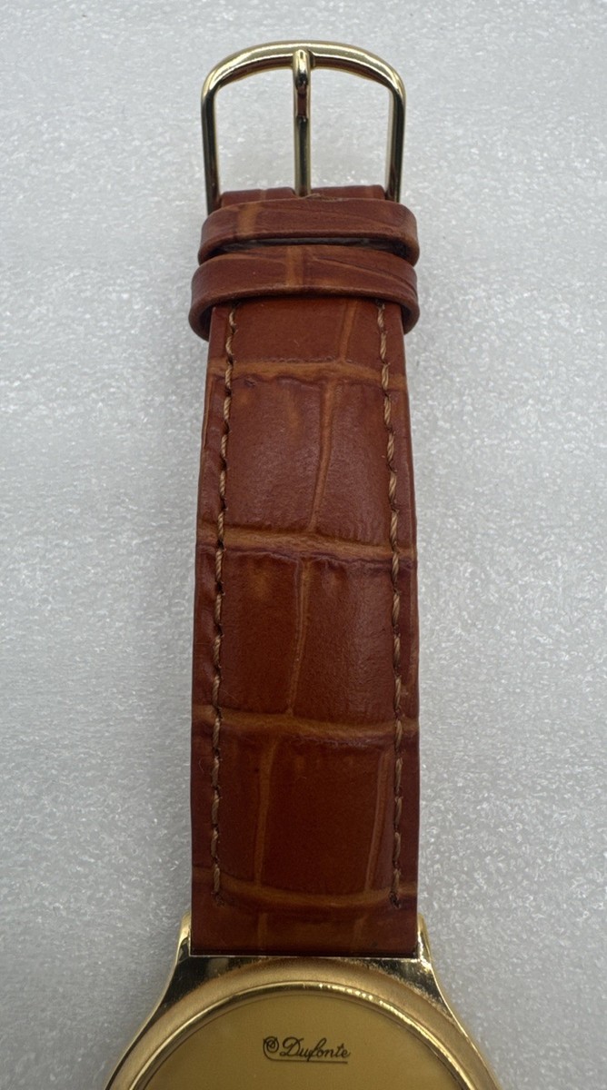 Lucien Picard Dufonte Dual Time Watch Leather Band 18L Quartz New Battery Lucien Picard Dufonte Dual Time Watch Leather Band 18L  main image 3