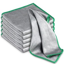 Microfiber Cleaning Cloth For Glasses, Lint Free,6 Pack,12X12, Gray