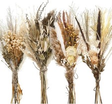 4 Pack Large Size Boho Dried Flower Bouquet 15-17 Inch Wedding