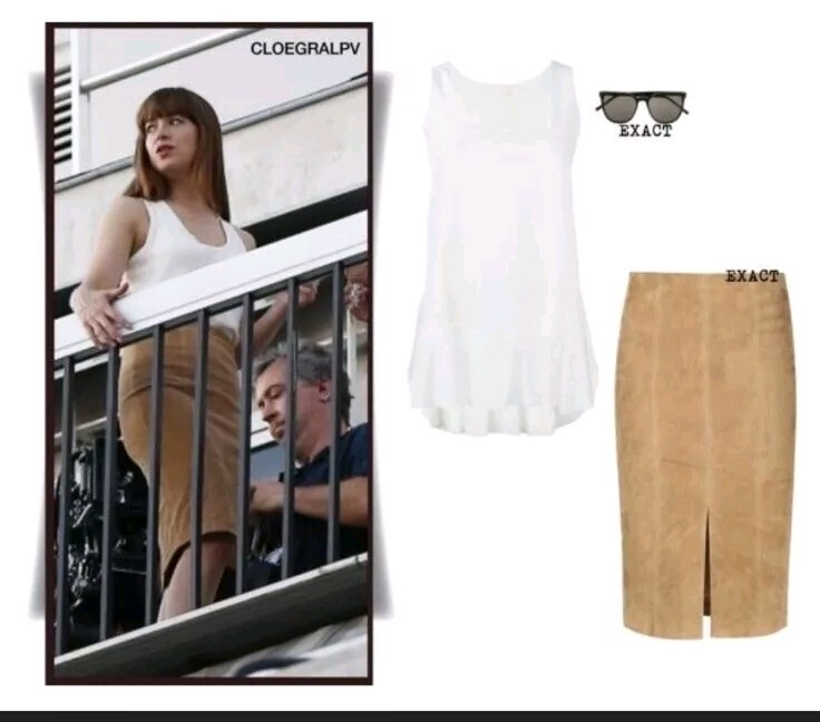 Top Yves saint laurent + gonna Alice + Olivia Aso Anastasia Steele taglia Uk8 10
