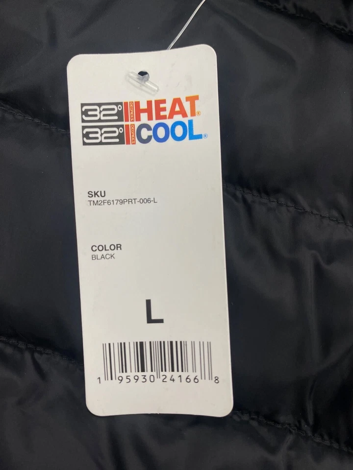 Chaqueta NEGRA aislada 32 grados para hombre con capucha $99, talla: L Foto 3 de 4