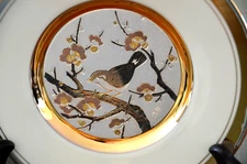 Chokin Art Collection Fine China 6 1/2" Limited Edition "Sparrow"  Mint 