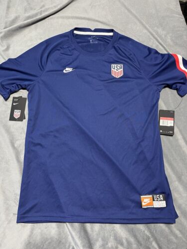 Nike USMNT Prematch Soccer Jersey Navy Dri-Fit Mens Large CD2582-421 - Picture 2 of 10