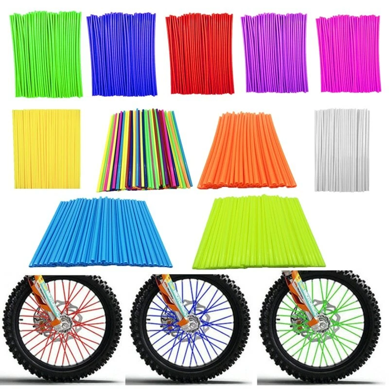 36pcs Spoke Skins Cover Wheel Rim Protector Wraps For Motocross Dirt Bike - Image 2 of 4