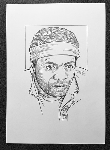 Alien Parker Yaphet Kotto ORIGINAL BLEISTIFTSKIZZE von Tim Shinn