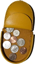 Unisex Leather change purses, Coin case, Vintage styled change purse, BNWT