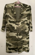 Maeve Womens Long Green Camo Kieran Sweater Jacket Size Small