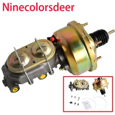 7"  Zinc Street Rod Rat Rod Power Brake Booster w/ Bail Top Master Cylinder