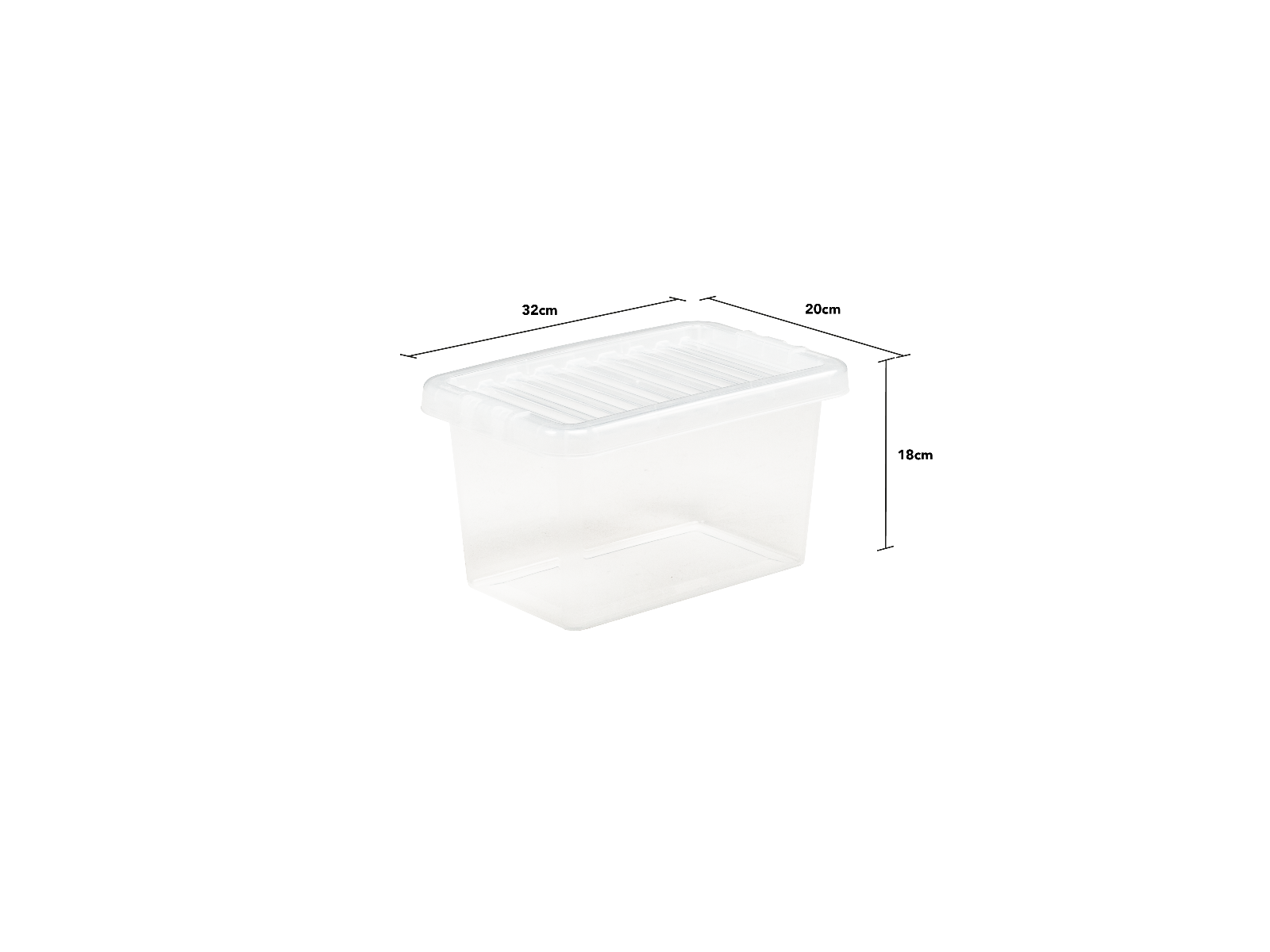 Crystal 7 Litre Box & Lid Clear Clothes Storage Container Stackable