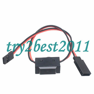 Power on/off switch with JR FUTABA Receiver cord for RC Boat Car Flight two way
