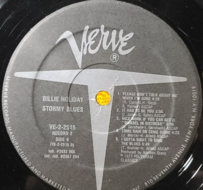 BILLIE HOLIDAY Stormy Blues Double LP Set Verve 1977 (VINYLS VG