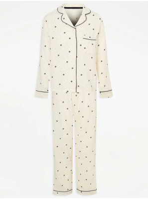 Damen neu Ex George 100 % Baumwolle Sternenmuster Pyjama Größe 4 6 8 10 12 14 16 18 20