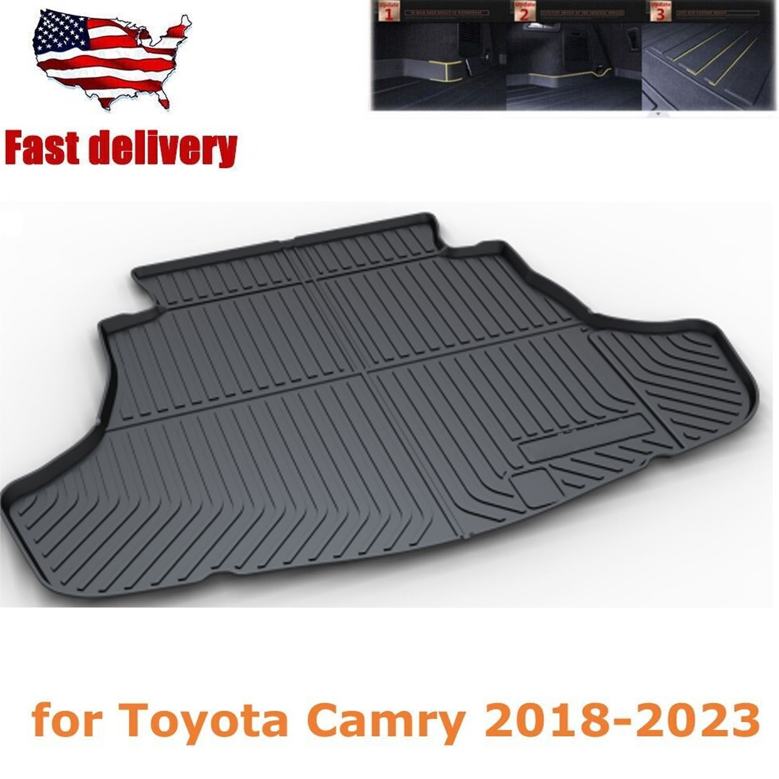 2018-2023 Toyota Camry Trunk Liner TPO Carpet Cargo Mat