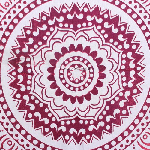 Indian Mandala Tapestry Queen Cotton Printed Wall Hanging Yoga Throw Bed Sheet - Picture 3 of 3