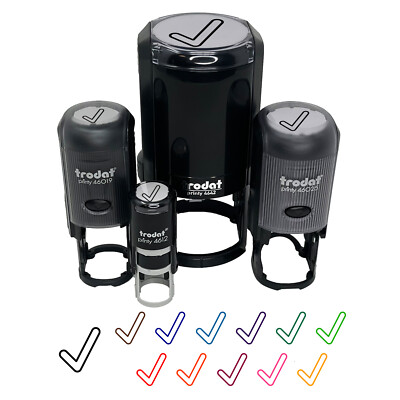 Check Mark Symbol Outline Self-Inking Rubber Stamp Ink Stamper