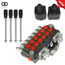 6 Spool Hydraulic Backhoe Directional Control Valve 11 GPM +Conversion Plug
