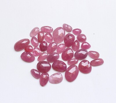 Ruby Gemstone Natural Red Ruby Rose Cut Faceted Cabochon Loose Gemstone 5To11MM