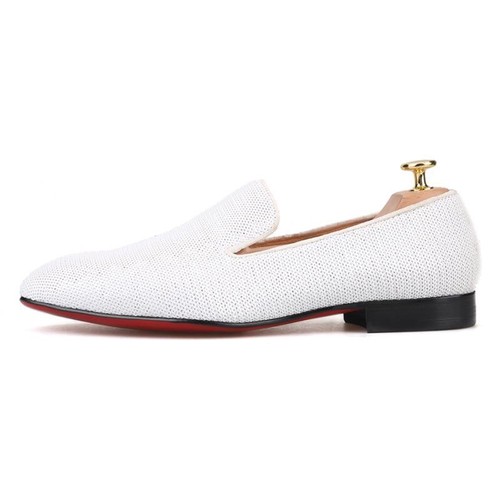 FERUCCI White custom-made Sequins Slippers loafers Flats - Picture 4 of 7