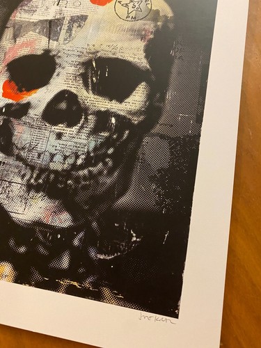 Mr Skeleton 10" x 12.75" Signed Numbered Art Print Human Skull Horror Halloween - Picture 3 of 7
