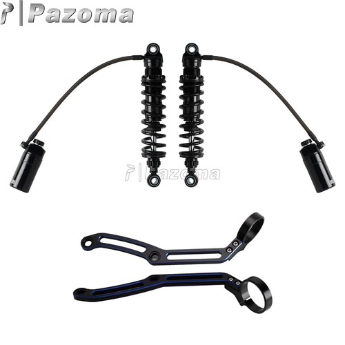 Remote Reservoir Shock Absorbers Kits For Harley Touring Street Glide Road Glide - Imagen 4 de 12