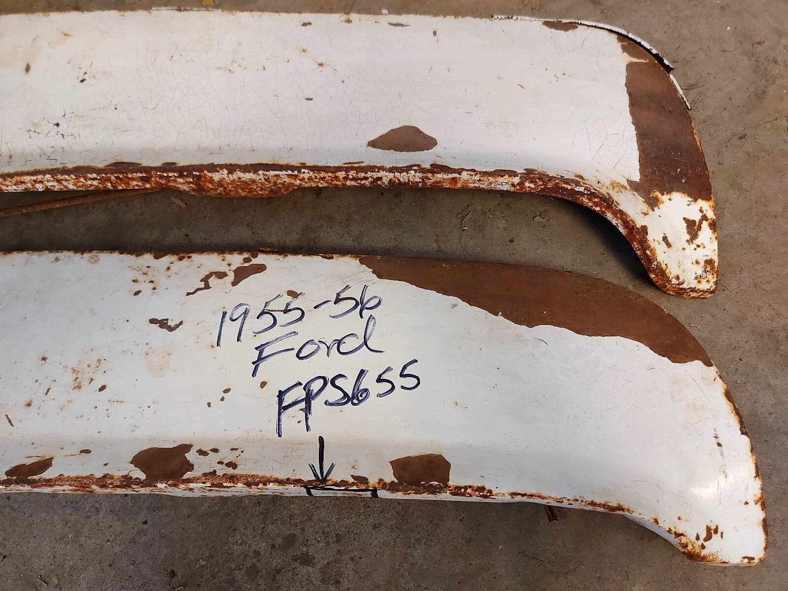 1955 1956 Ford Fender Skirts 55 56 Ford Steel Flush Mount Pair FPS655