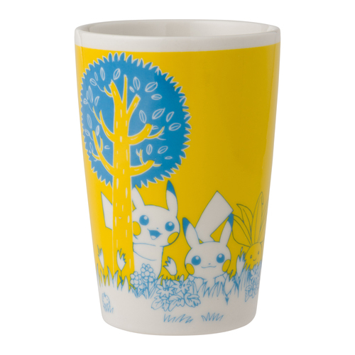 Pokemon Center Original Pikachu im Wald hohe Tasse gelb Made in Japan - Bild 1 von 6