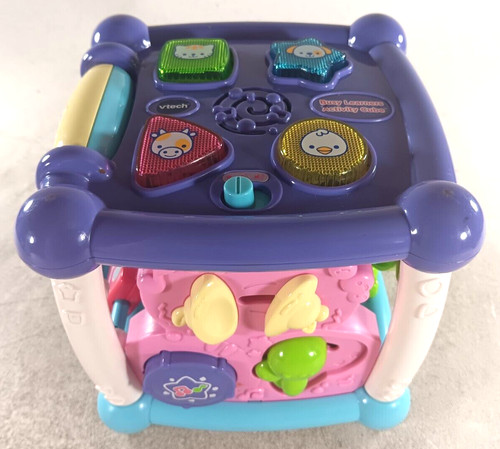 VTech 80-150589 Busy Learners Activity Cube Purple Developmental Baby Toy
