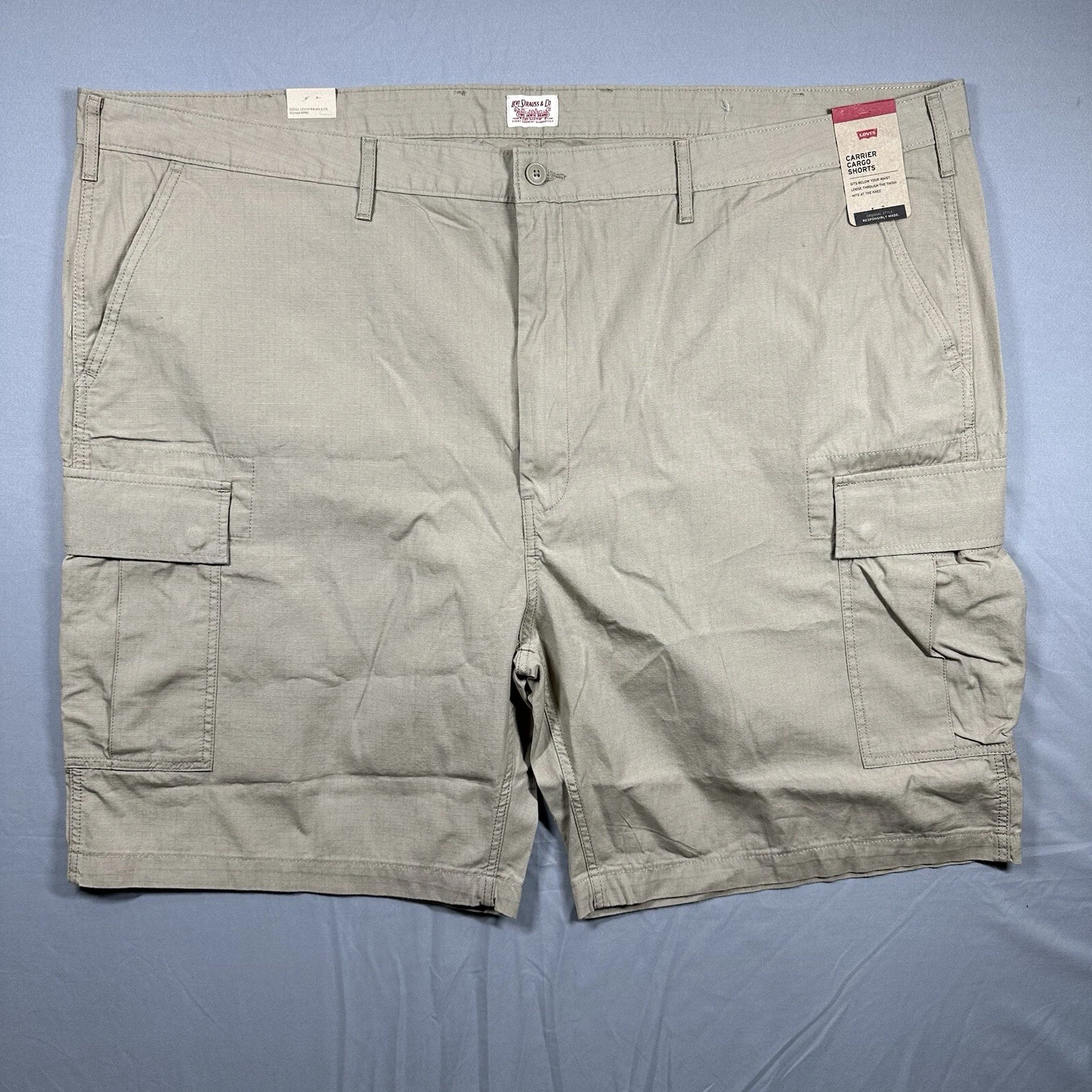 Levi Strauss NWT Carrier Cargo Shorts Men's 54 Brown Cotton
