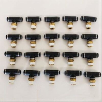 *Set of 20* SMC 1/4'' MPT, 1/4'' NT 1/4'' NT PTC Tee Pipe - P/N  KV2T07 35S