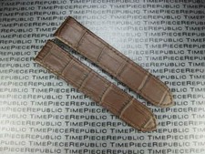 New 20mm Brown Leather Strap Watch Band for Cartier Santos 100 Medium Size