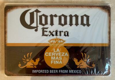 CORONA EXTRA MEXIKANISCHES BIER PLAKETTE SCHILD PUB BAR MANN HÖHLE GARAGE AUTO 20x30cm