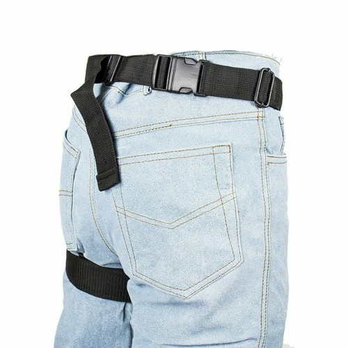 BOLSA DE HERRAMIENTAS DE MUSLO TEXTIL PARA MOTOCICLISTA DE MÚLTIPLES BOLSILLOS NEGRA con BOLSILLO PARA PISTOLA - DC77 - Imagen 3 de 8
