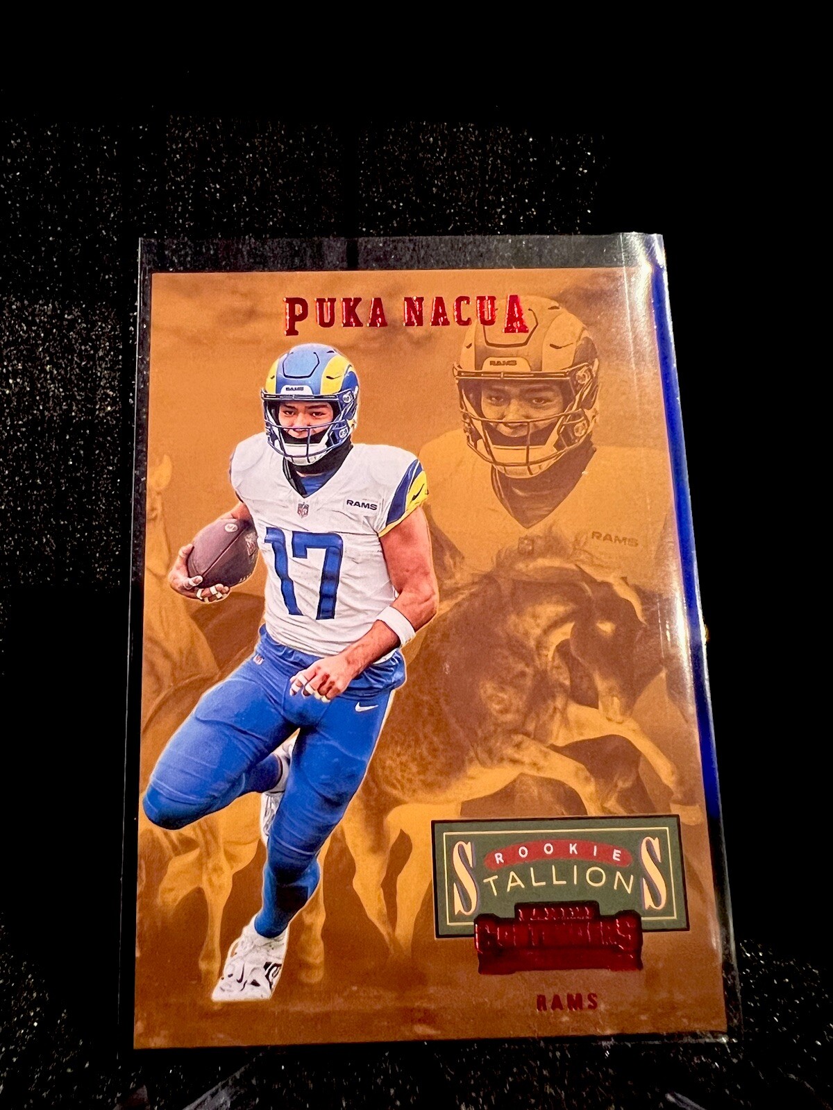 Puka Nacua 2023 Panini Contenders Rookie Stallions #19 Red Foil SP RC Rams