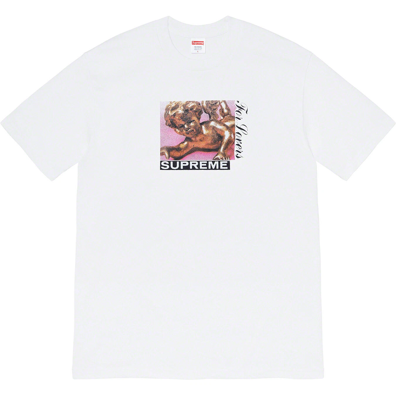 Rare t shirt Supreme LOVERS taille SMALL S en blanc neuf AW20 semaine 1