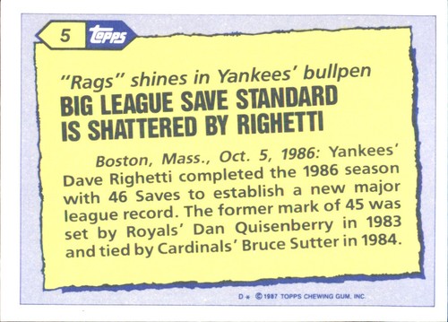 1987 Topps TIFFANY MLB Singles Choisissez vos joueurs d'équipe GLOSSY préférés #2 - #266 - Photo 32 sur 520