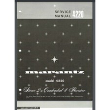 Marantz 4220 Stereo 2 Quadradial 4 Receiver Service manual 26 pages comb bound