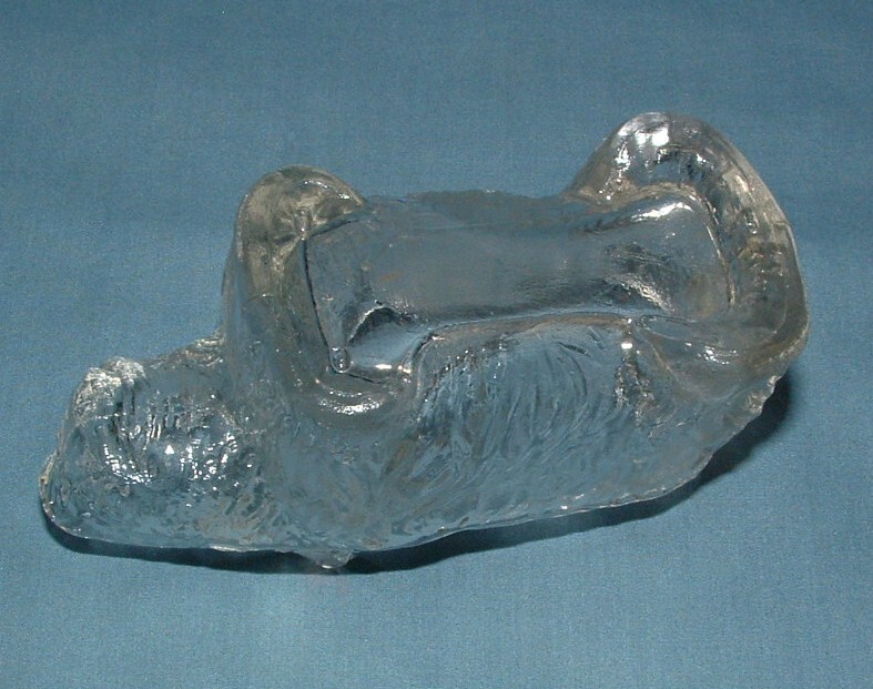 VINTAGE DEPRESSION GLASS SCOTTIE DOG CREAMER SPOON HOLDER PIPE