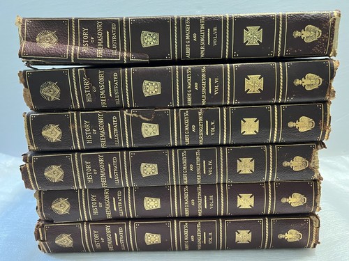 Storia della Massoneria Illustrata 1906 Vols 2 - 7 Albert Mackey Storia Massonica - Foto 2 di 24