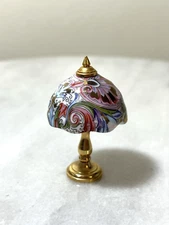 Reutter Porzellan Stained Glass Table Lamp Non-Electric Dollhouse Miniature READ